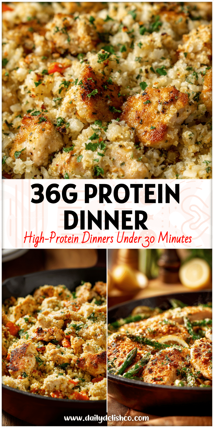 Skillet filled with golden garlic parmesan turkey and veggies, styled like Best Quick Dinner Recipes and Lite Dinner Ideas.